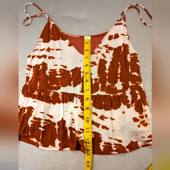 ALO Brown and White Tank with Mesh Back Women's Size Medium - Picture 7 of 9